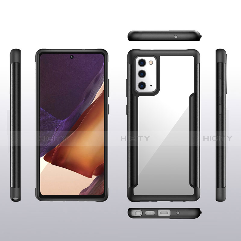 Silikon Hülle Handyhülle und Kunststoff Schutzhülle Tasche Vorder und Rückseite 360 Grad Ganzkörper R02 für Samsung Galaxy Note 20 5G groß