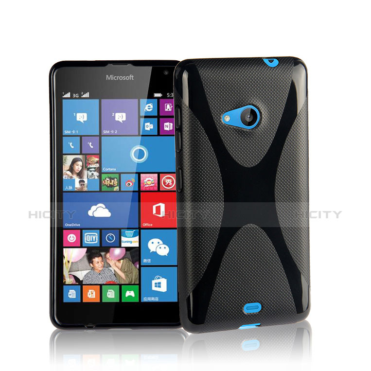 Silikon Hülle Handyhülle X-Line Schutzhülle für Microsoft Lumia 535 Schwarz