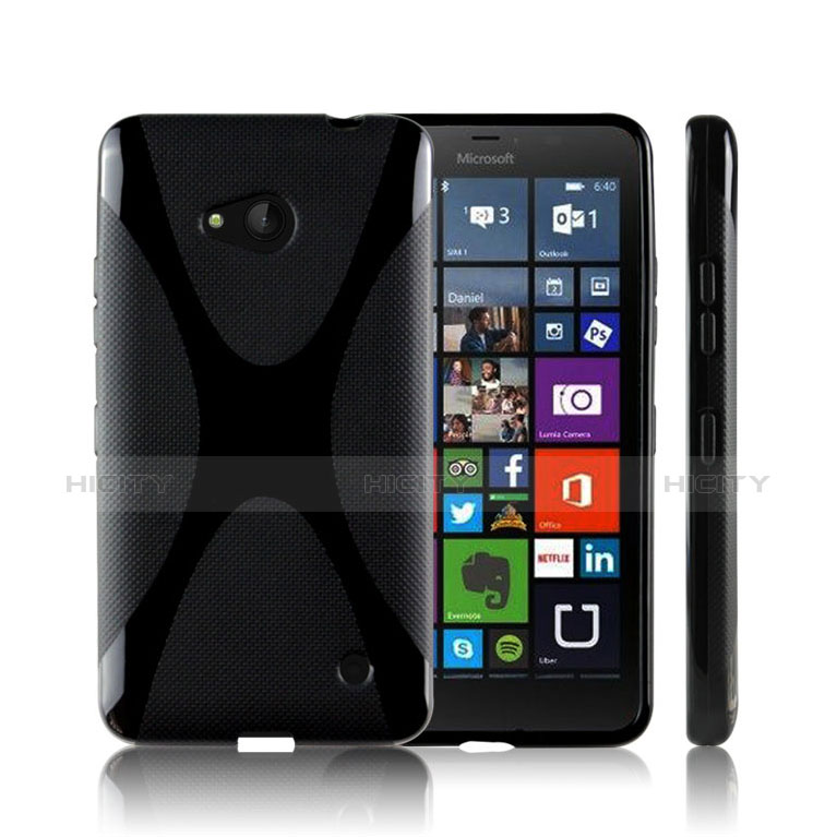 Silikon Hülle Handyhülle X-Line Schutzhülle für Microsoft Lumia 640 Schwarz Plus