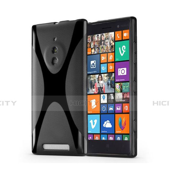 Silikon Hülle Handyhülle X-Line Schutzhülle für Nokia Lumia 830 Schwarz Plus