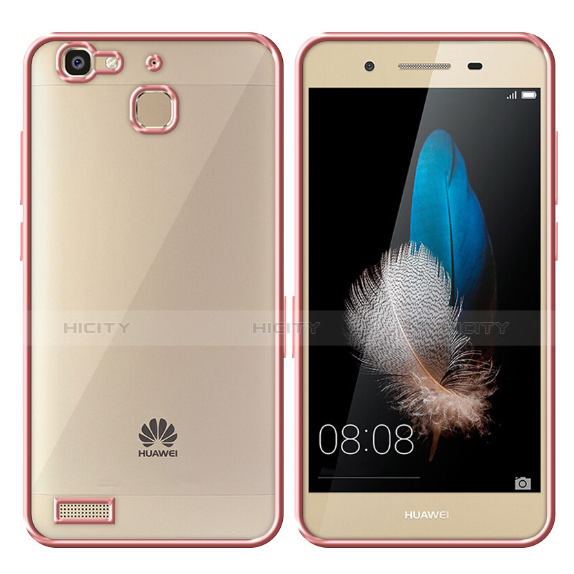 Silikon Hülle Rahmen Schutzhülle Durchsichtig Transparent Matt für Huawei Enjoy 5S Rosegold groß