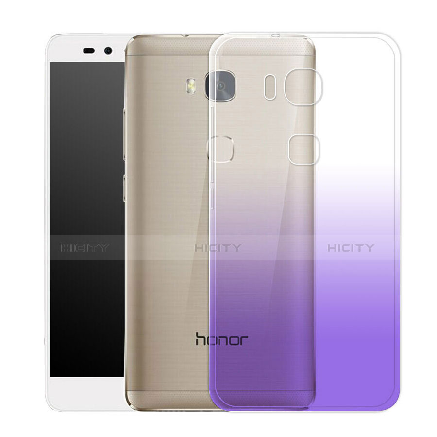 Silikon Hülle Ultra Dünn Schutzhülle Durchsichtig Farbverlauf für Huawei GT3 Violett groß