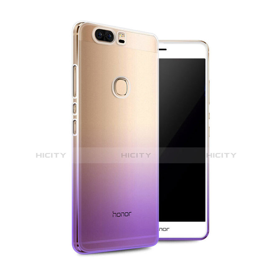Silikon Hülle Ultra Dünn Schutzhülle Durchsichtig Farbverlauf für Huawei Honor V8 Violett