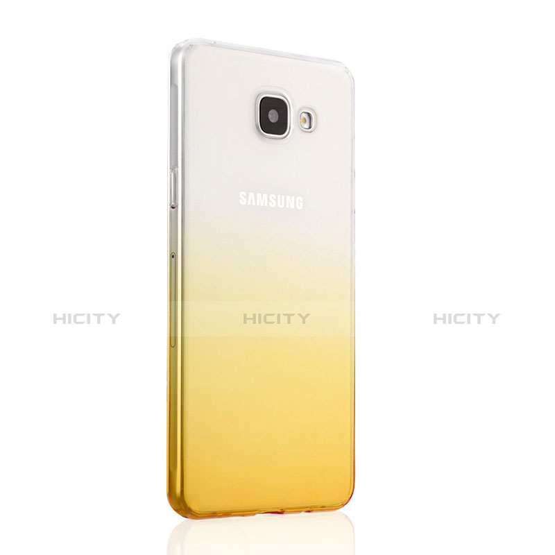Silikon Hülle Ultra Dünn Schutzhülle Durchsichtig Farbverlauf für Samsung Galaxy A5 (2016) SM-A510F Gelb Plus