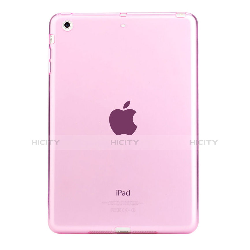 Silikon Hülle Ultra Dünn Schutzhülle Durchsichtig Transparent für Apple iPad Mini Rosa groß