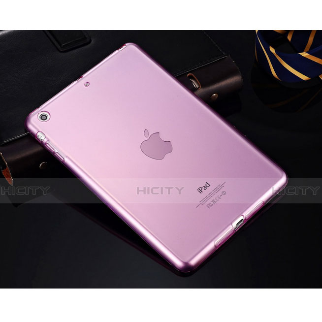 Silikon Hülle Ultra Dünn Schutzhülle Durchsichtig Transparent für Apple iPad Mini Rosa groß