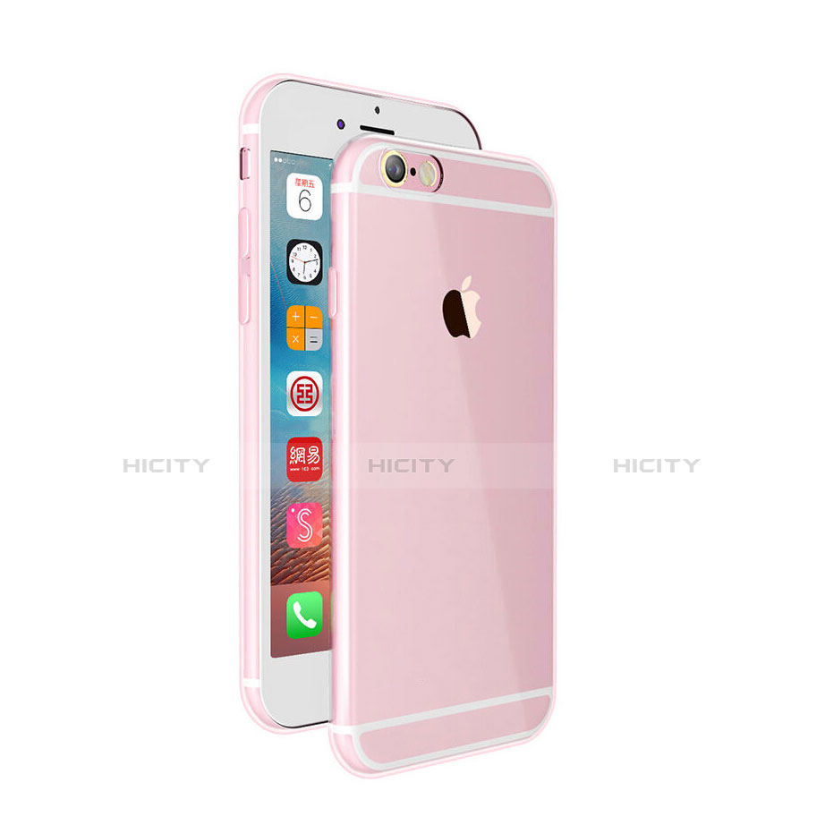 Silikon Hülle Ultra Dünn Schutzhülle Durchsichtig Transparent für Apple iPhone 6 Rosa