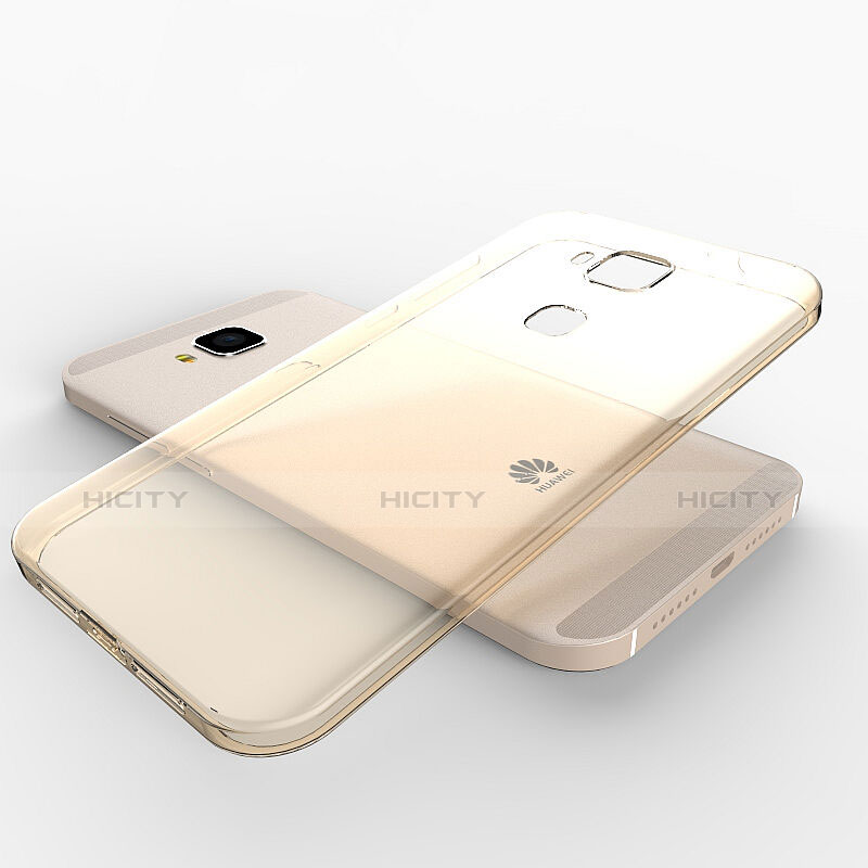 Silikon Hülle Ultra Dünn Schutzhülle Durchsichtig Transparent für Huawei G7 Plus Gold groß