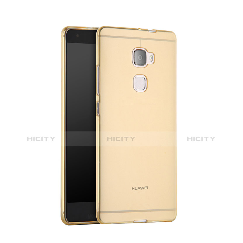 Silikon Hülle Ultra Dünn Schutzhülle Durchsichtig Transparent für Huawei Mate S Gold groß