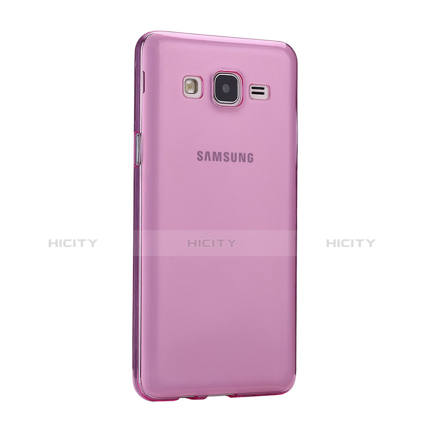 Silikon Hülle Ultra Dünn Schutzhülle Durchsichtig Transparent für Samsung Galaxy On5 G550FY Rosa Plus