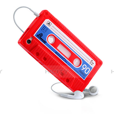 Silikon Schutzhülle Gummi Tasche Cassette für Apple iPhone 4 Rot Plus