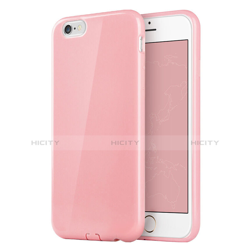 Silikon Schutzhülle Gummi Tasche für Apple iPhone 6 Plus Rosa