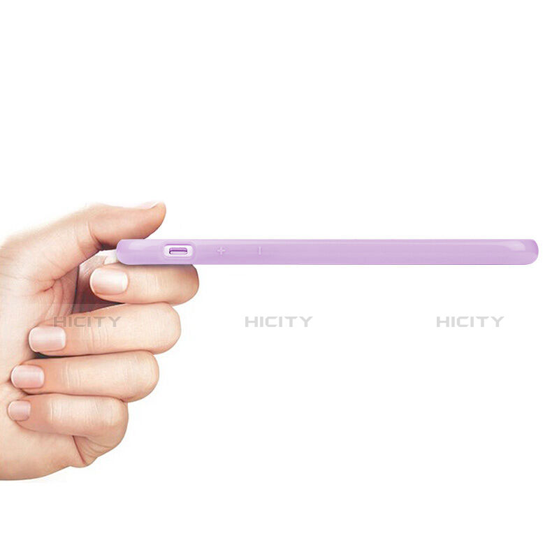 Silikon Schutzhülle Gummi Tasche für Apple iPhone 6S Violett groß