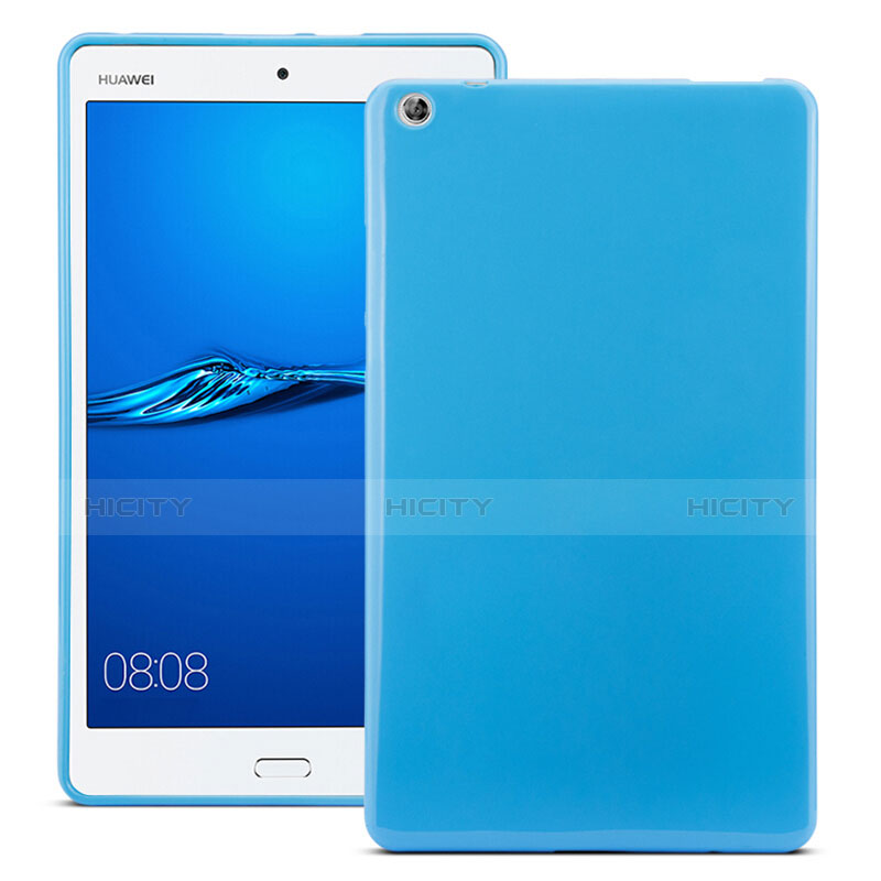 Silikon Schutzhülle Gummi Tasche für Huawei MediaPad M3 Blau Plus