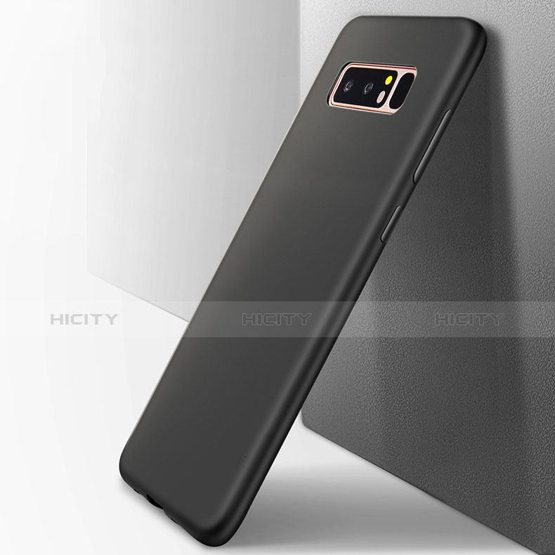 Silikon Schutzhülle Gummi Tasche für Samsung Galaxy Note 8 Schwarz groß
