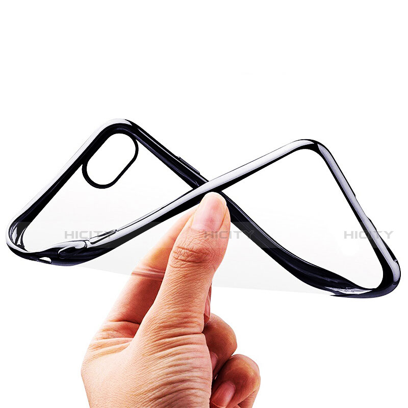 Silikon Schutzhülle Rahmen Tasche Durchsichtig Transparent Matt für Apple iPhone SE3 (2022) Schwarz