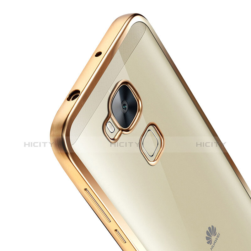 Silikon Schutzhülle Rahmen Tasche Durchsichtig Transparent Matt für Huawei G7 Plus Gold groß