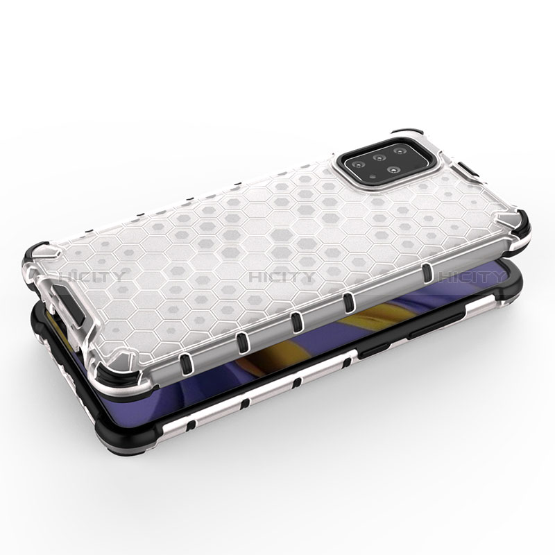 Silikon Schutzhülle Rahmen Tasche Hülle Durchsichtig Transparent 360 Grad Ganzkörper AM1 für Samsung Galaxy A51 4G groß