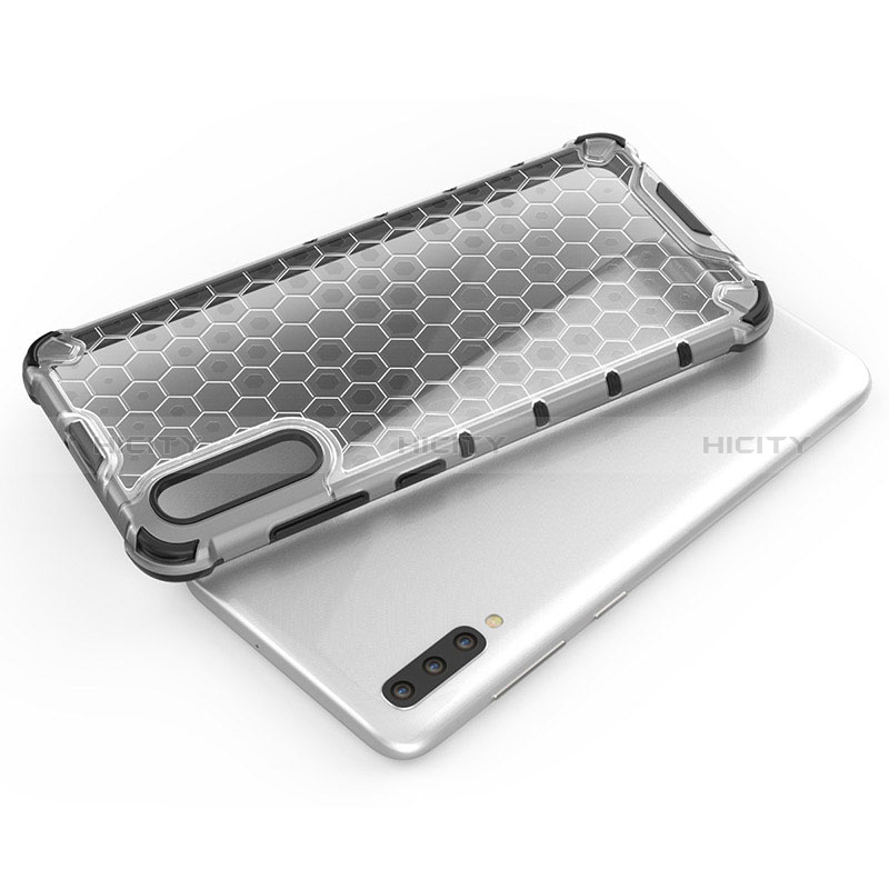 Silikon Schutzhülle Rahmen Tasche Hülle Durchsichtig Transparent 360 Grad Ganzkörper AM1 für Samsung Galaxy A70 groß