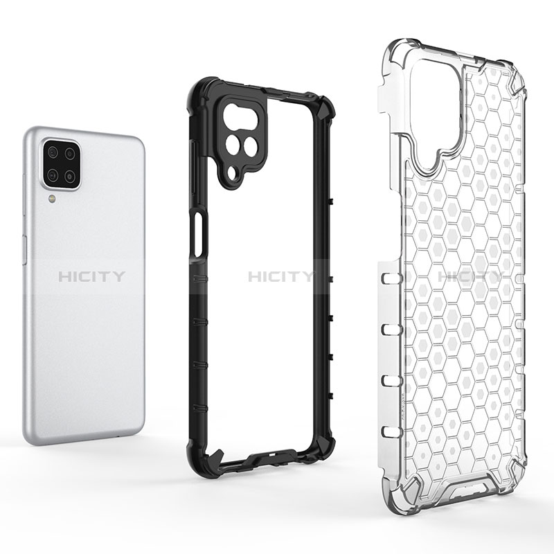 Silikon Schutzhülle Rahmen Tasche Hülle Durchsichtig Transparent 360 Grad Ganzkörper AM1 für Samsung Galaxy F12