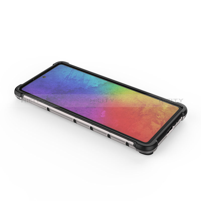 Silikon Schutzhülle Rahmen Tasche Hülle Durchsichtig Transparent 360 Grad Ganzkörper AM1 für Samsung Galaxy M80S groß