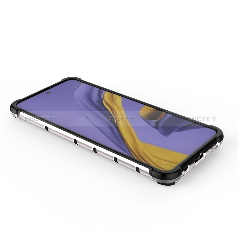 Silikon Schutzhülle Rahmen Tasche Hülle Durchsichtig Transparent 360 Grad Ganzkörper AM2 für Samsung Galaxy A51 4G groß