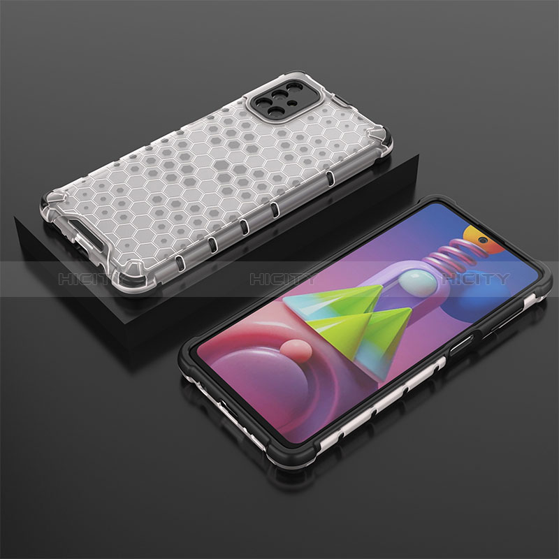 Silikon Schutzhülle Rahmen Tasche Hülle Durchsichtig Transparent 360 Grad Ganzkörper AM2 für Samsung Galaxy M51