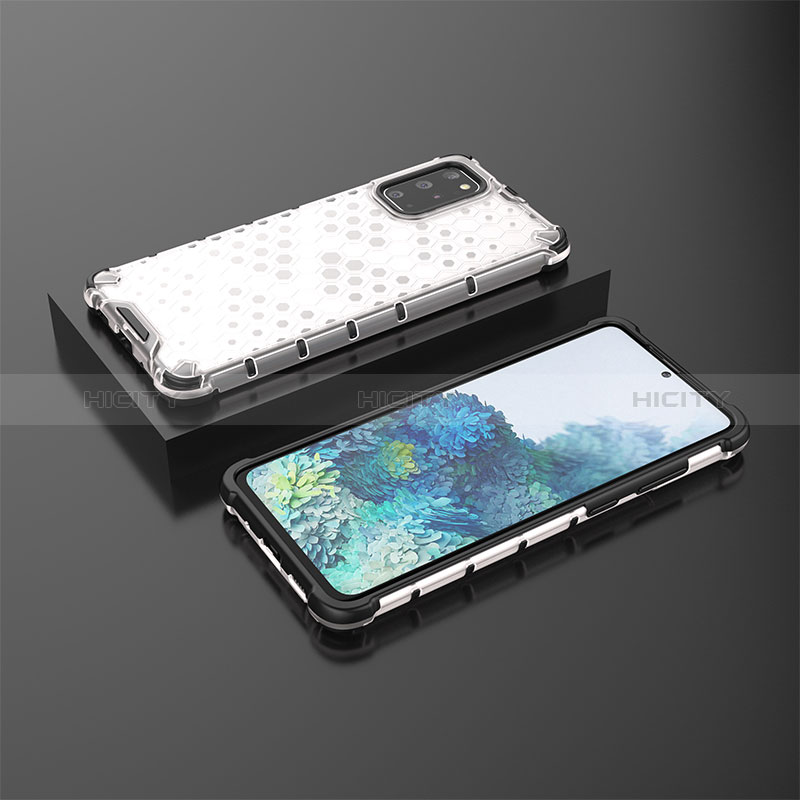 Silikon Schutzhülle Rahmen Tasche Hülle Durchsichtig Transparent 360 Grad Ganzkörper AM2 für Samsung Galaxy S20 Plus