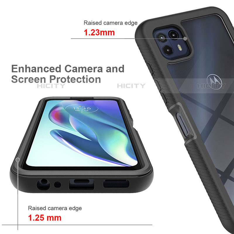 Silikon Schutzhülle Rahmen Tasche Hülle Durchsichtig Transparent 360 Grad Ganzkörper für Motorola Moto G50 5G