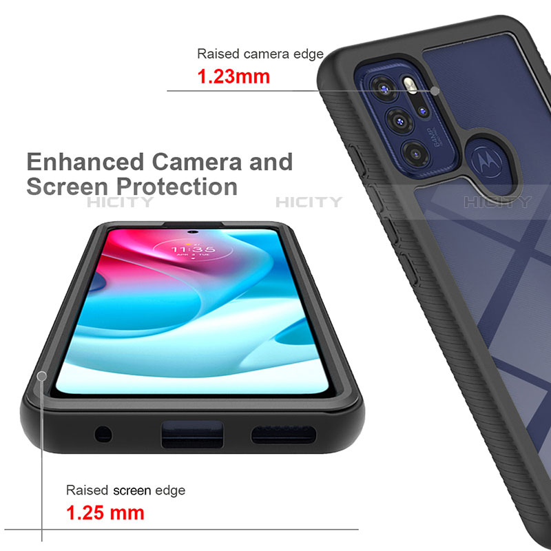 Silikon Schutzhülle Rahmen Tasche Hülle Durchsichtig Transparent 360 Grad Ganzkörper für Motorola Moto G60s