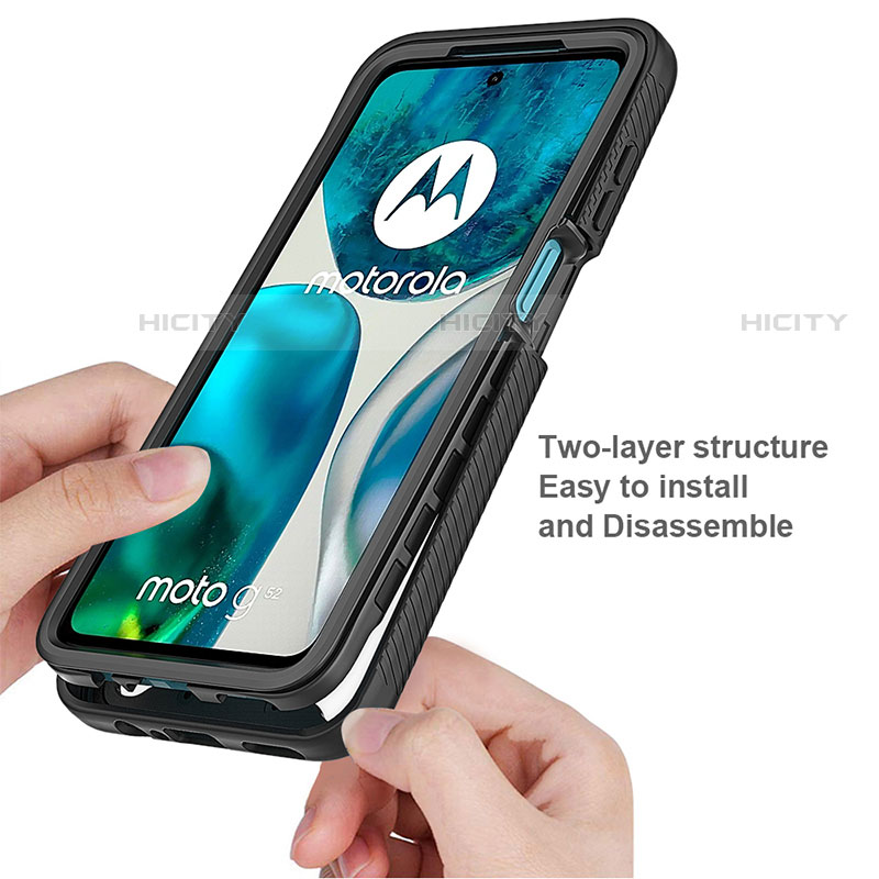 Silikon Schutzhülle Rahmen Tasche Hülle Durchsichtig Transparent 360 Grad Ganzkörper für Motorola Moto G71s 5G