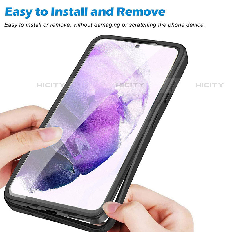 Silikon Schutzhülle Rahmen Tasche Hülle Durchsichtig Transparent 360 Grad Ganzkörper für Samsung Galaxy S23 Plus 5G groß