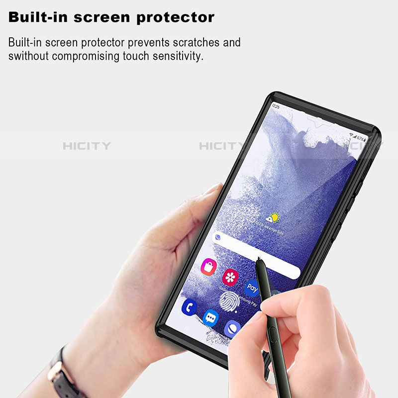 Silikon Schutzhülle Rahmen Tasche Hülle Durchsichtig Transparent 360 Grad Ganzkörper für Samsung Galaxy S23 Ultra 5G