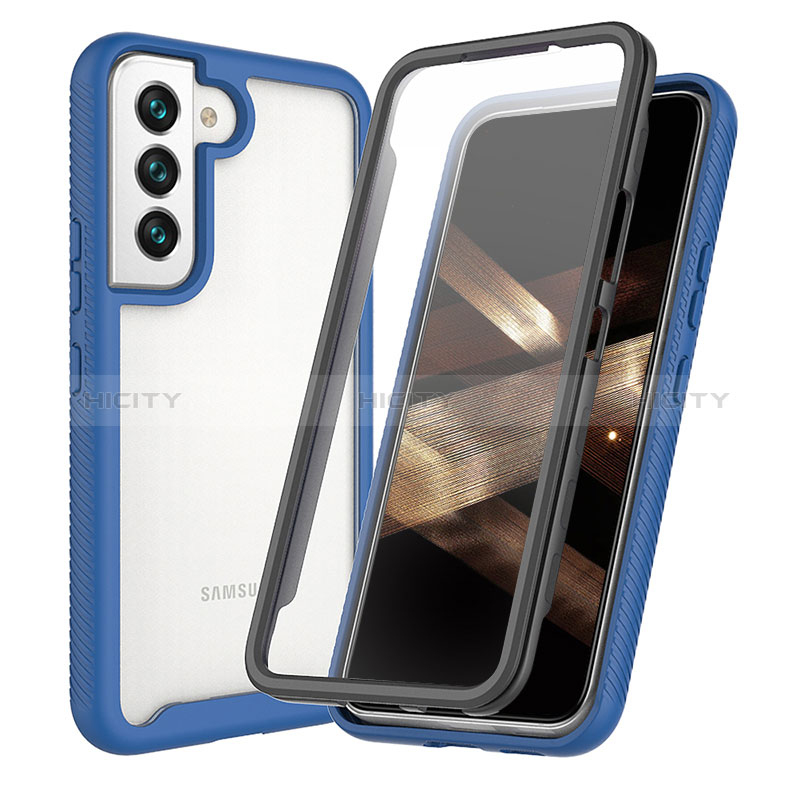 Silikon Schutzhülle Rahmen Tasche Hülle Durchsichtig Transparent 360 Grad Ganzkörper M01 für Samsung Galaxy S24 Plus 5G