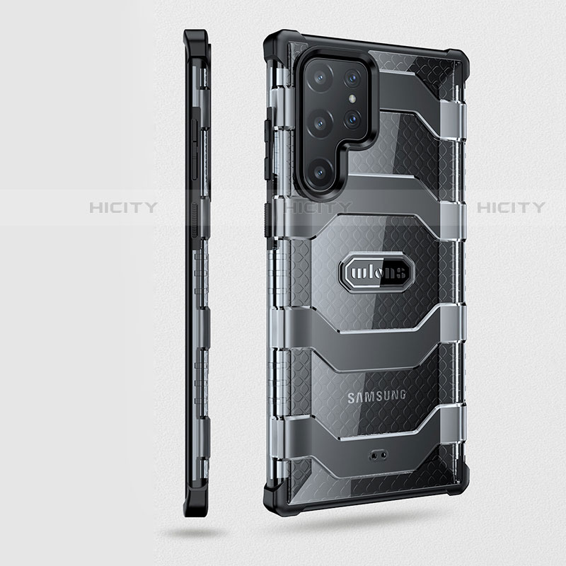 Silikon Schutzhülle Rahmen Tasche Hülle Durchsichtig Transparent 360 Grad Ganzkörper M05 für Samsung Galaxy S21 Ultra 5G