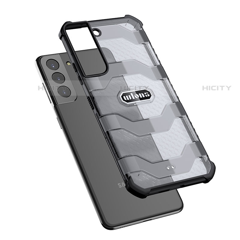 Silikon Schutzhülle Rahmen Tasche Hülle Durchsichtig Transparent 360 Grad Ganzkörper M06 für Samsung Galaxy S21 Plus 5G