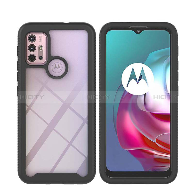Silikon Schutzhülle Rahmen Tasche Hülle Durchsichtig Transparent 360 Grad Ganzkörper YB2 für Motorola Moto G20