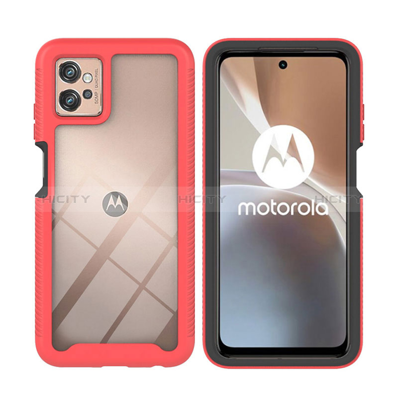 Silikon Schutzhülle Rahmen Tasche Hülle Durchsichtig Transparent 360 Grad Ganzkörper YB2 für Motorola Moto G32