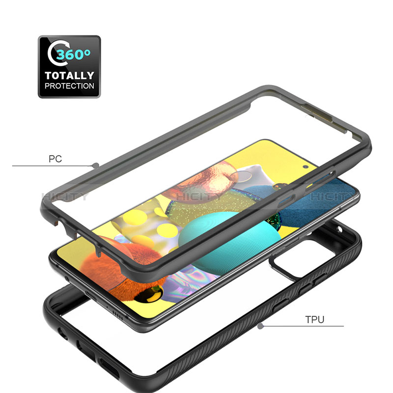 Silikon Schutzhülle Rahmen Tasche Hülle Durchsichtig Transparent 360 Grad Ganzkörper ZJ1 für Samsung Galaxy M40S