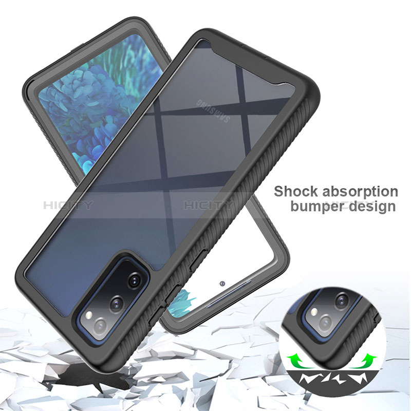 Silikon Schutzhülle Rahmen Tasche Hülle Durchsichtig Transparent 360 Grad Ganzkörper ZJ1 für Samsung Galaxy S20 FE (2022) 5G groß