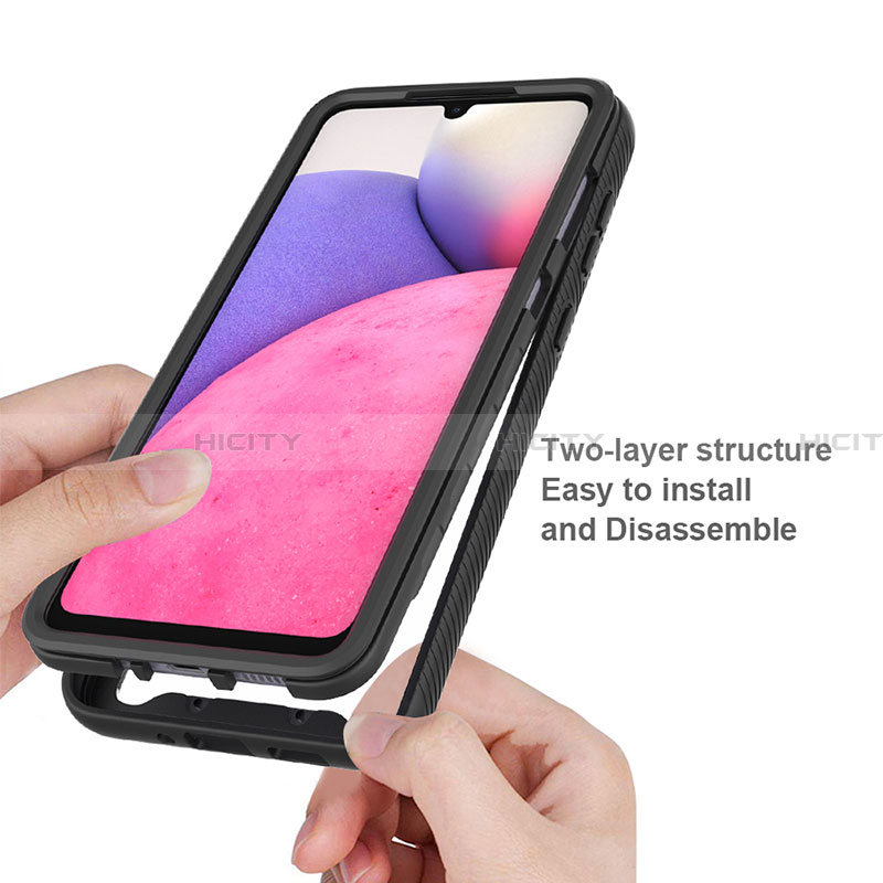 Silikon Schutzhülle Rahmen Tasche Hülle Durchsichtig Transparent 360 Grad Ganzkörper ZJ3 für Samsung Galaxy A33 5G