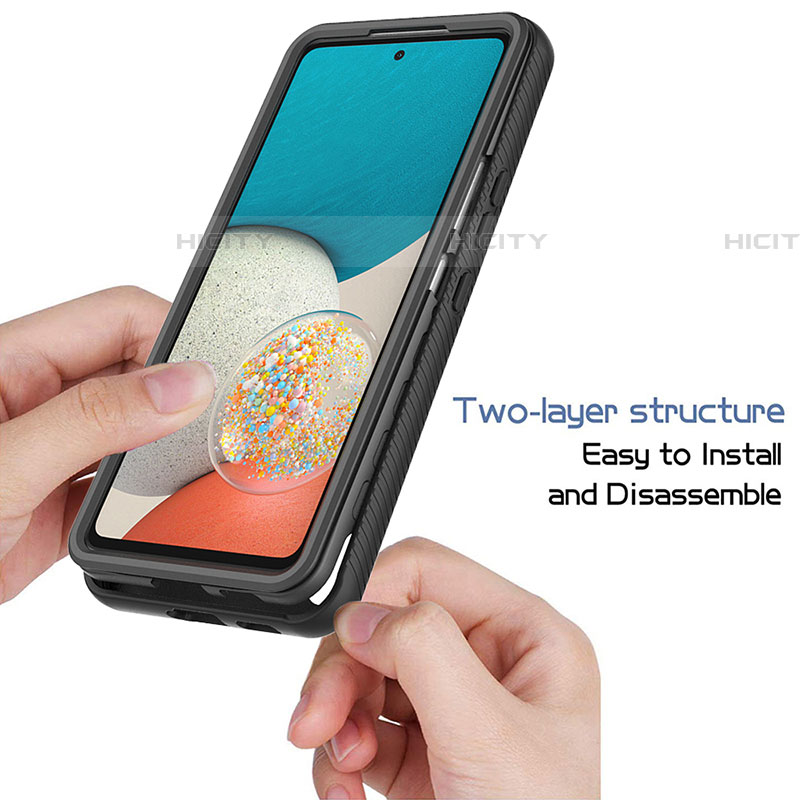 Silikon Schutzhülle Rahmen Tasche Hülle Durchsichtig Transparent 360 Grad Ganzkörper ZJ3 für Samsung Galaxy A53 5G