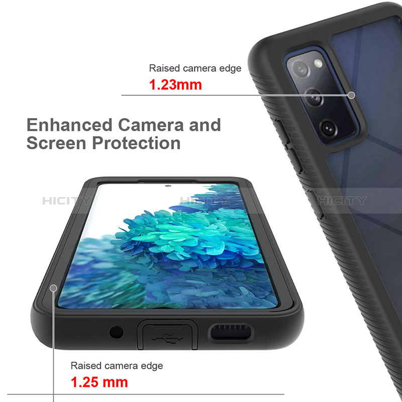 Silikon Schutzhülle Rahmen Tasche Hülle Durchsichtig Transparent 360 Grad Ganzkörper ZJ3 für Samsung Galaxy S20 Lite 5G groß