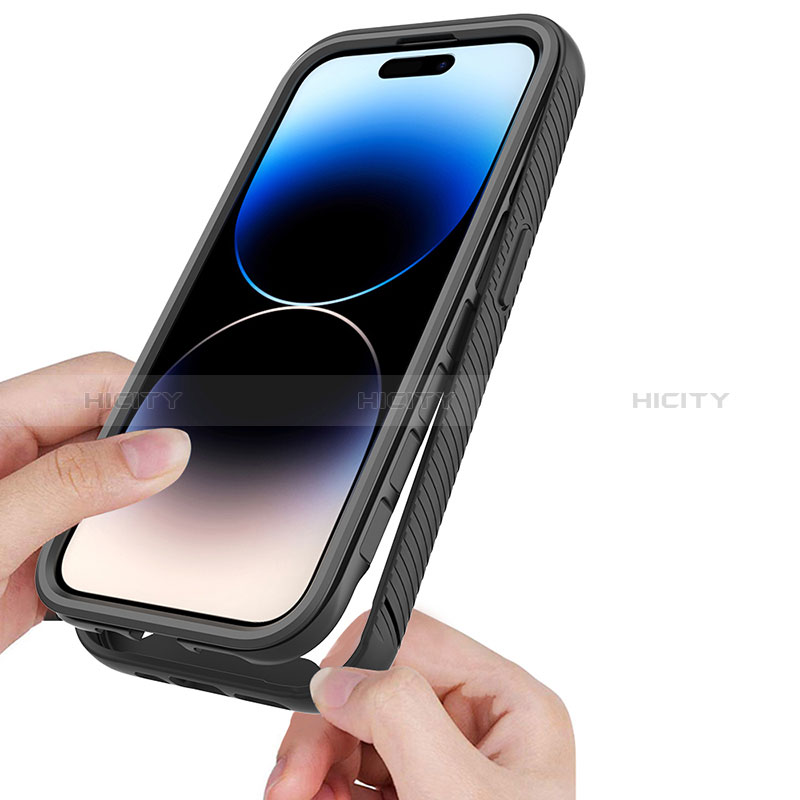 Silikon Schutzhülle Rahmen Tasche Hülle Durchsichtig Transparent 360 Grad Ganzkörper ZJ4 für Apple iPhone 13 Pro