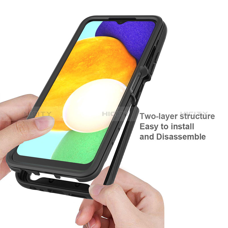 Silikon Schutzhülle Rahmen Tasche Hülle Durchsichtig Transparent 360 Grad Ganzkörper ZJ4 für Samsung Galaxy A02s