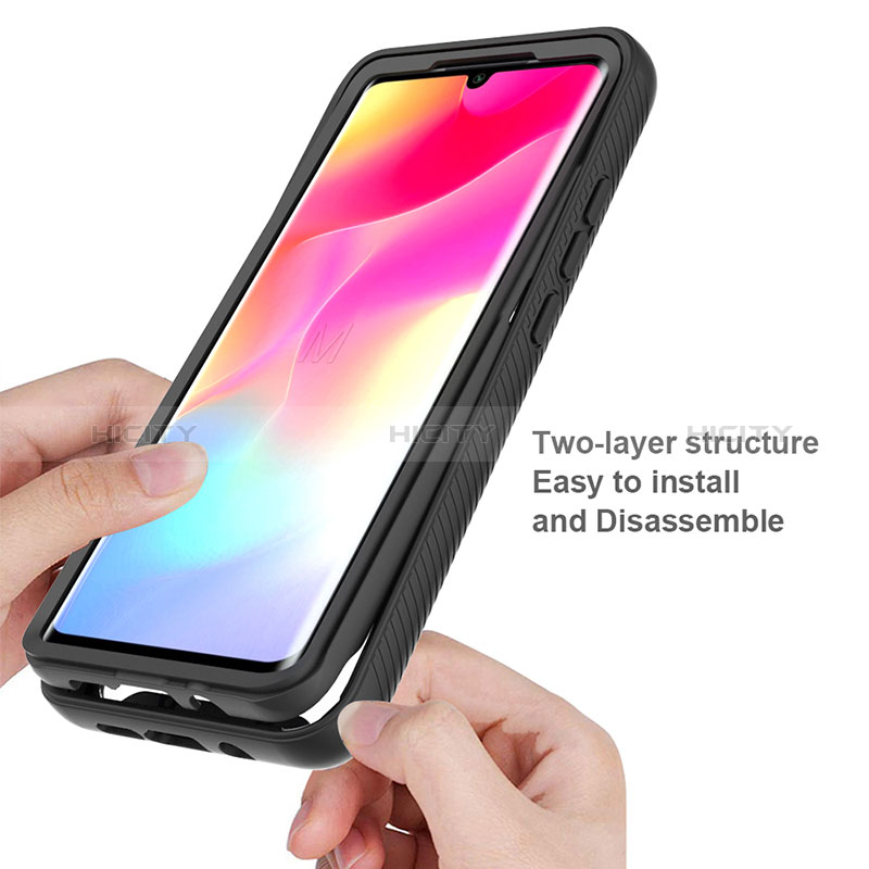 Silikon Schutzhülle Rahmen Tasche Hülle Durchsichtig Transparent 360 Grad Ganzkörper ZJ4 für Xiaomi Mi Note 10 Lite
