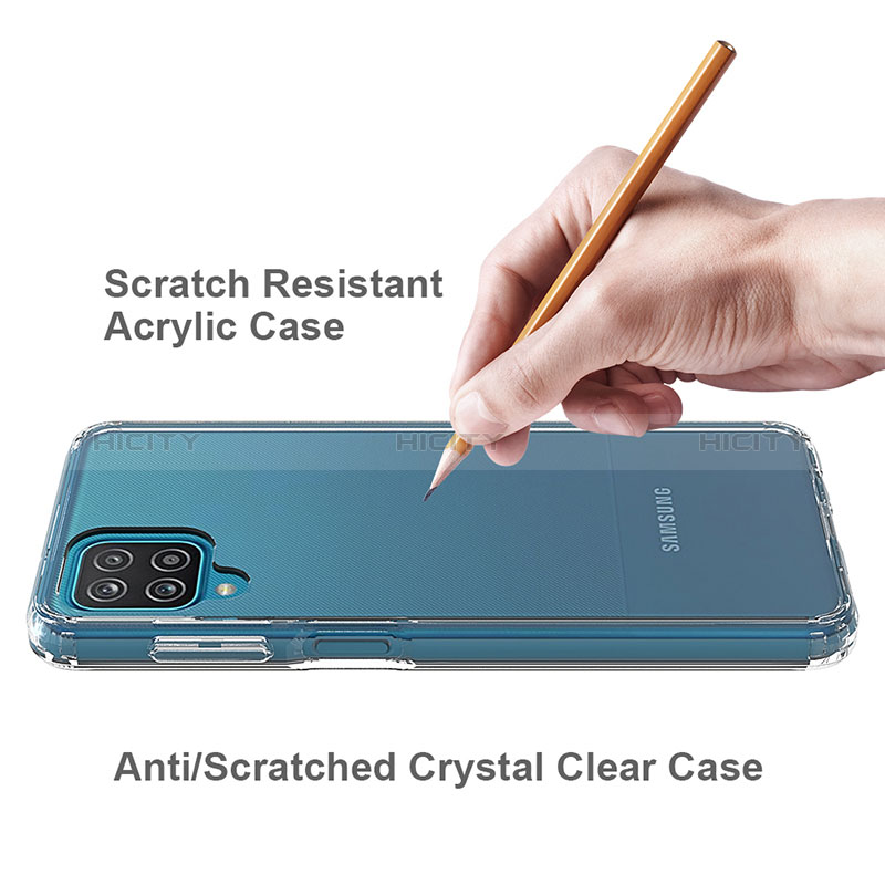 Silikon Schutzhülle Rahmen Tasche Hülle Durchsichtig Transparent 360 Grad Ganzkörper ZJ5 für Samsung Galaxy M12