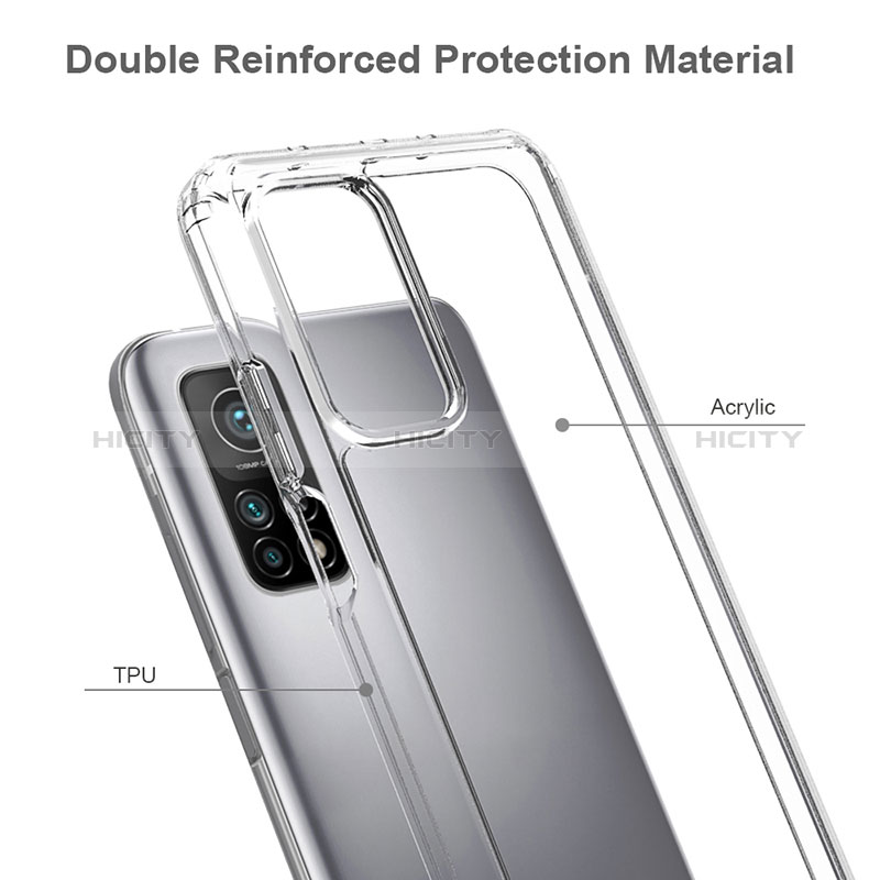 Silikon Schutzhülle Rahmen Tasche Hülle Durchsichtig Transparent 360 Grad Ganzkörper ZJ5 für Xiaomi Mi 10T 5G groß