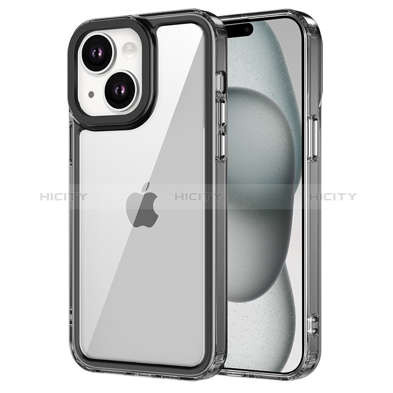 Silikon Schutzhülle Rahmen Tasche Hülle Durchsichtig Transparent AC1 für Apple iPhone 15