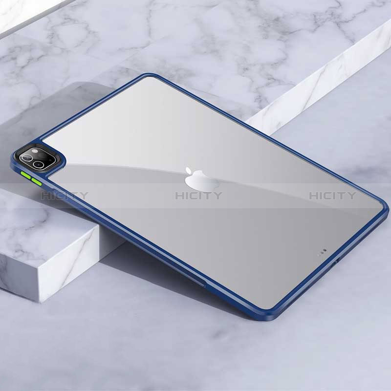 Silikon Schutzhülle Rahmen Tasche Hülle Durchsichtig Transparent für Apple iPad Pro 11 (2020) Blau
